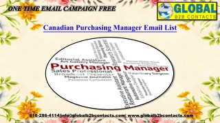 Canadian Purchasing Manager Email List