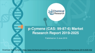 p-Cymene (CAS: 99-87-6) Market Research Report 2019-2025