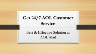 Get Online AOL Customer Service