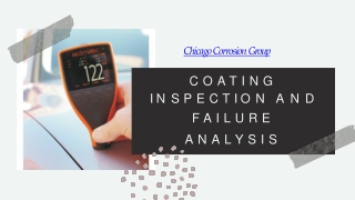 Coating Inspection and Failure Analysis | For Corrosion Protection