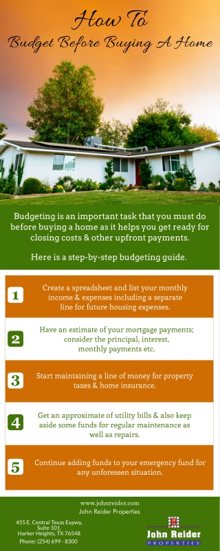How To Budget Before Buying A Home
