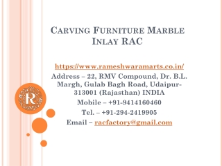 Carving Furniture Marble Inlay RAC