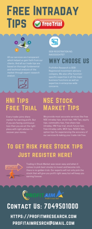 Free Intraday Tips | HNI Tips Free Trial | NSE Stock Market