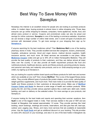 Best Way To Save Money With Saveplus