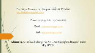 Pre bridal makeup in udaipur