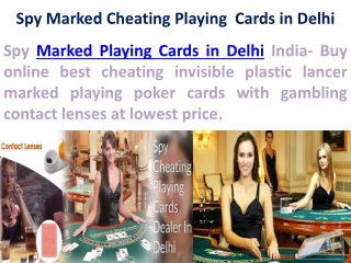 Spy Marked Cheating Playing Cards in Delhi