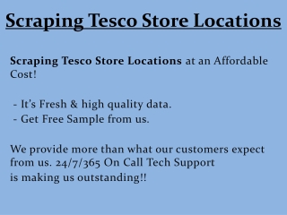 Scraping Tesco Store Locations