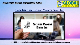 Canadian Top Decision Makers Email List