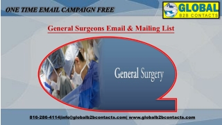 General Surgeons Email & Mailing List