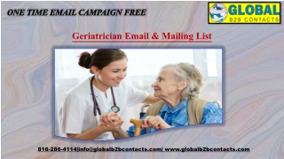 Geriatrician Email & Mailing List