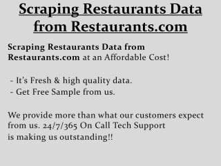 Scraping Restaurants Data from Restaurants.com