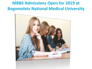 MBBS Admissions Open for 2019 at Bogomolets National Medical University