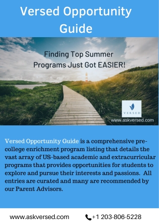 Versed Opportunity Guide