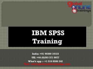 IBM SPSS Training | IBM SPSS Online Training - Global online Training.