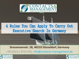 4 Rules You Can Apply To Carry Out Executive Search In Germany