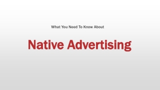 What you need to know about native ads