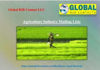 Agriculture Industry Mailing Lists