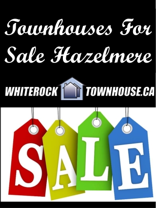 Townhouses For Sale Hazelmere