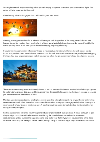 It Is Simple To Deal with All Your Travel Prep By Using These Ideas