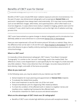 Benefits of CBCT scan for Dental