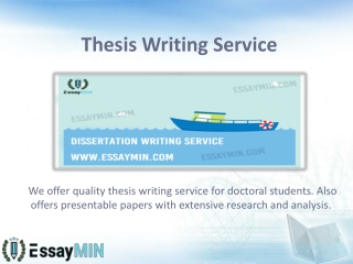 Essaymin offers you the best thesis writing service