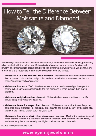 How to Tell the Difference Between Moissanite and Diamond