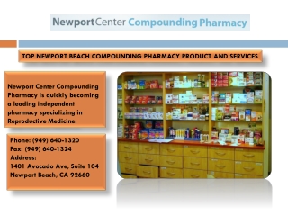 TOP NEWPORT BEACH COMPOUNDING PHARMACY PRODUCT AND SERVICES