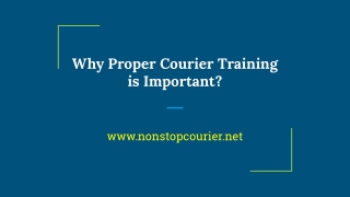 Why Proper Courier Training is Important?