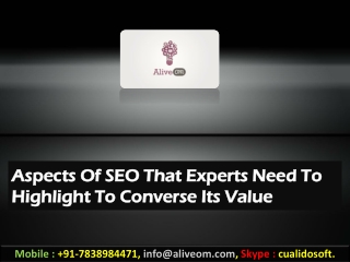 Aspects Of SEO That Experts Need To Highlight To Converse Its Value