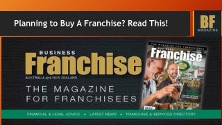 Planning to Buy A Franchise? Read This!