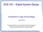 ECE 331 Digital System Design