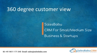 360 degree customer view