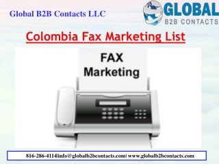 Colombia Fax Marketing List