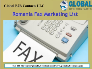 Romania Fax Marketing List