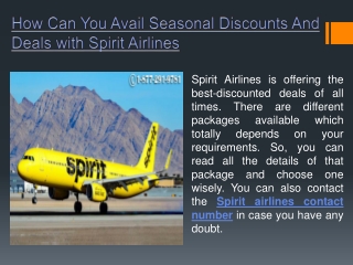 How Can You Avail Seasonal Discounts And Deals with Spirit Airlines