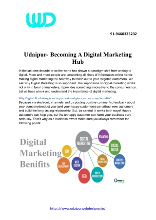 Udaipur- Becoming A Digital Marketing Hub