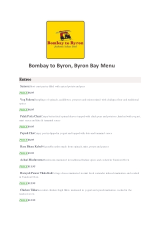 5% Off - Bombay to Byron - Authentic Indian Food-Byron Bay - Order Food Online