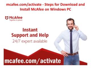 mcafee.com/activate - Steps for Download and Install McAfee on Windows PC