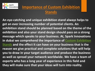 Importance of Custom Exhibition Stands