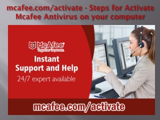 mcafee.com/activate -Steps for Activate Mcafee Antivirus on your computer