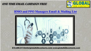 HMO and PPO Managers Email & Mailing List