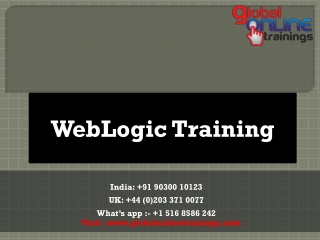 Weblogic online training, weblogic training,top training inistitute for weblogic