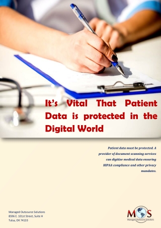It’s Vital that Patient Data is Protected in the Digital World