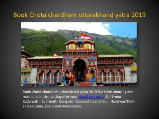 Book Chota chardham uttarakhand yatra 2019
