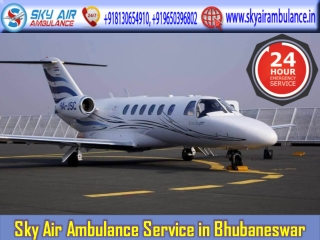 Select Air Ambulance in Bhubaneswar Any-time at Economical Fare