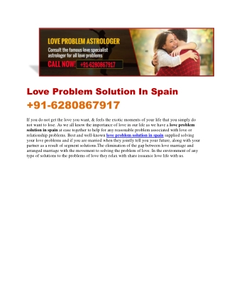 love problem solution in spain