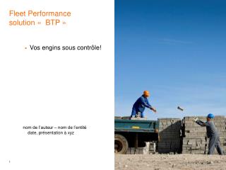 Fleet Performance solution «  BTP »