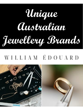 Unique Australian Jewellery Brands