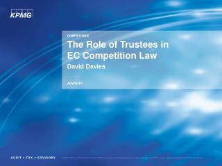 The Role of Trustees in EC Competition Law