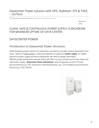 Datacenter Power Structure #datacenter